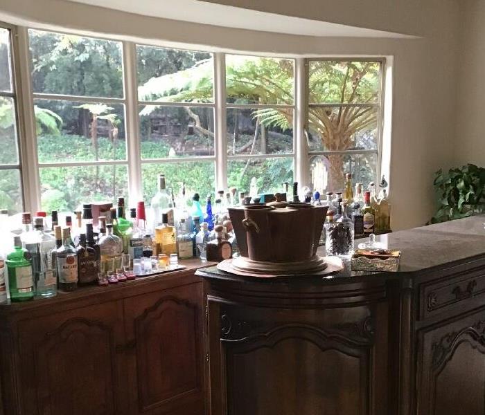In home bar before inspection 