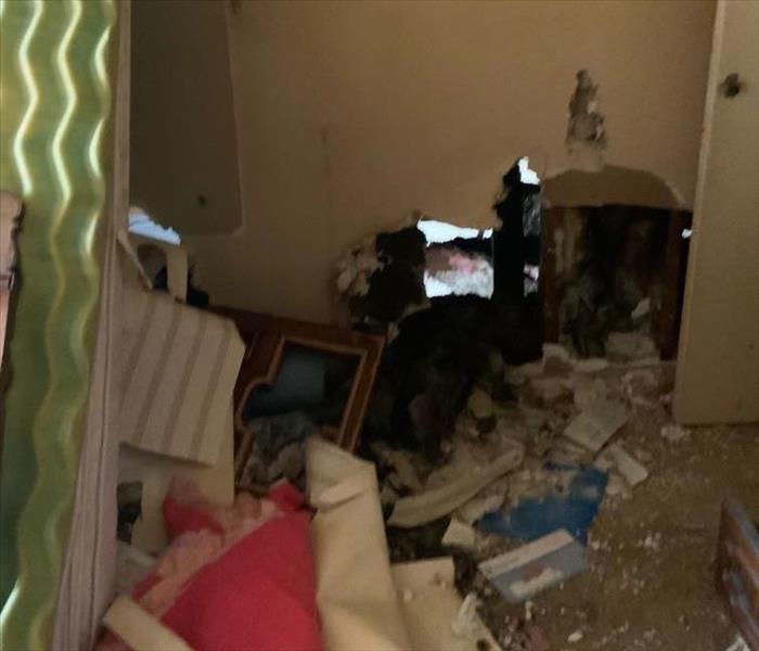Fire damage In a Bedroom 